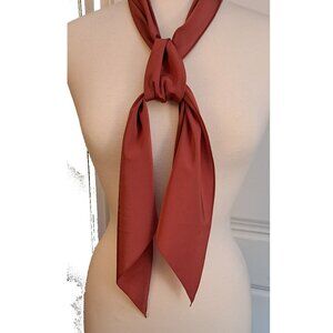 VINTAGE, 1970'S, RUST COLORED SCARF,  NARROW
